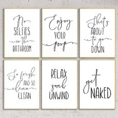 Funny, bathroomquoteposter, bathroomdecor, Posters