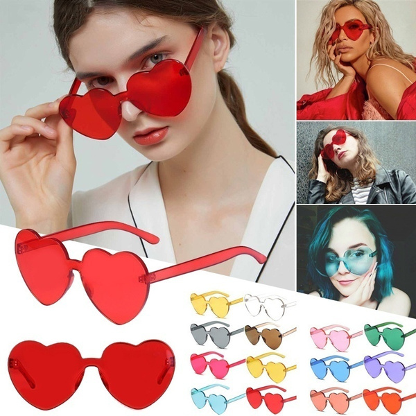 Gafas de sol coloridas del corazón de la forma del corazón para los 