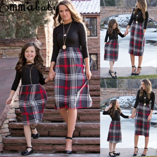 Family Dress Mother and Daughter Matching Girls Outfits Clothes Dresses ...