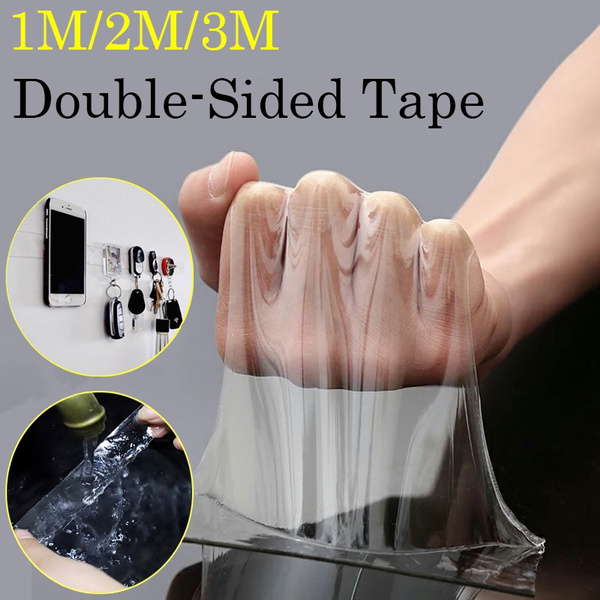 1m 2m 3m Double Sided Tape Washable Reuse Nano Magic Tape Transparent No Trace Waterproof Adhesive Tape Nano Tape Clear Wish