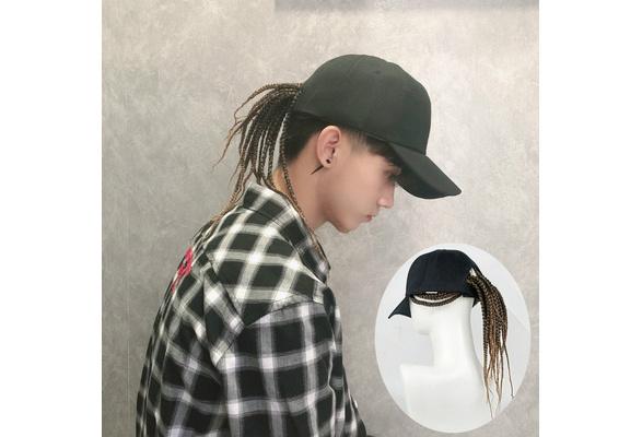 A dreadlocked wig hat One-piece hip hop 