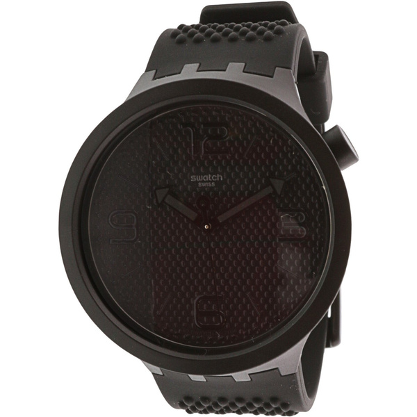 Swatch Men's Bbblack SO27B100 Black Silicone Quartz Fashion Watch