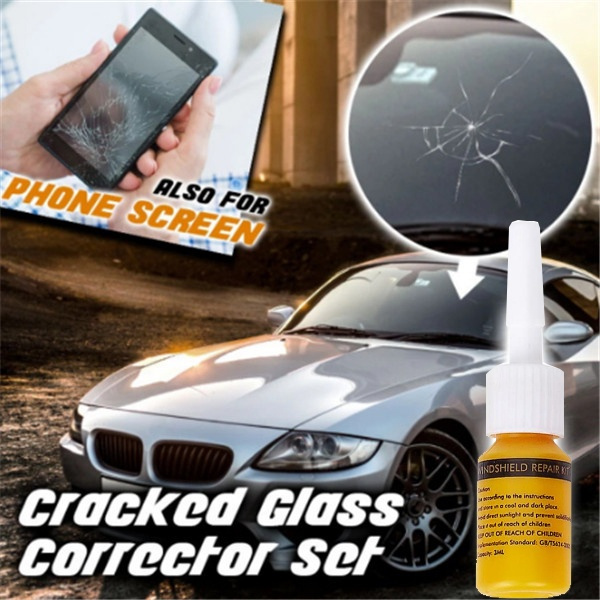 1pc Black Windshield Glass Repair Resin For Car