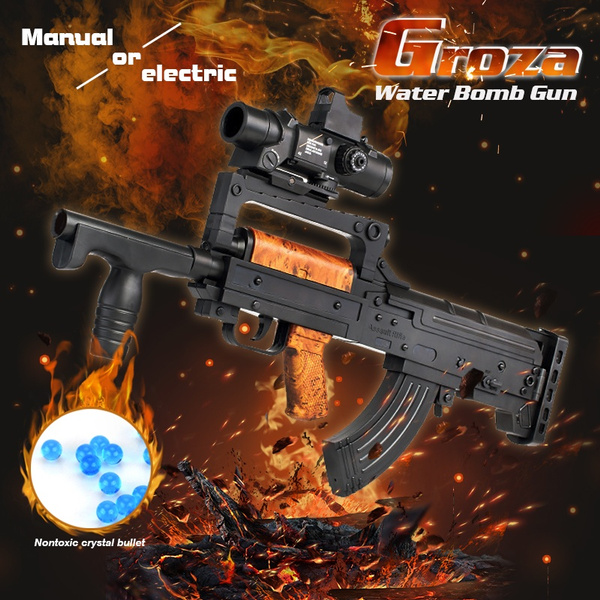 CS Game Toy Manual Gatling Gun Gift Boy Shooting Crystal Water Bullets Gift 