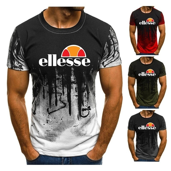 Uitlijnen rekenkundig galblaas New Mens Ellesse Logo Printed Splash Ink Graphic T-shirt | Wish