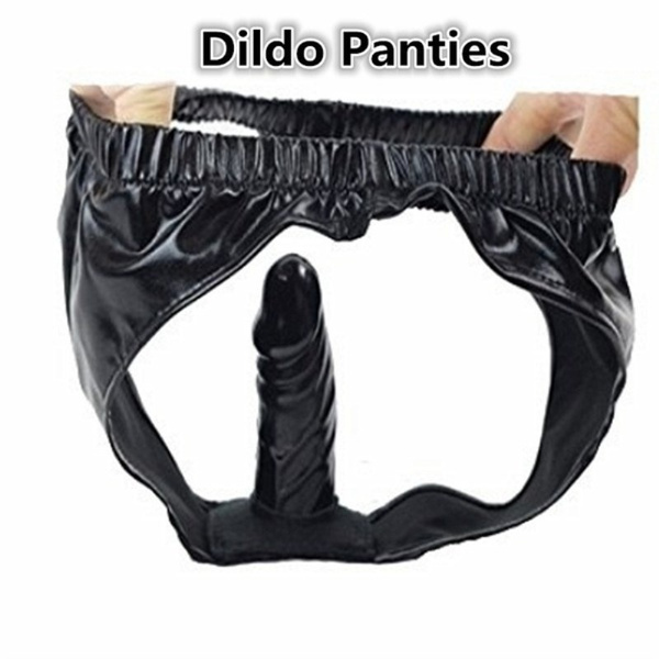 2020 New Leather Male Female Underwear Panties Pants with Dildo Toy for  Couple