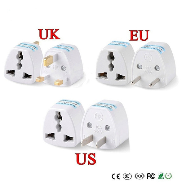 2020 US/UK/EU Plug Adapters Universal Power Plug Travel Converter