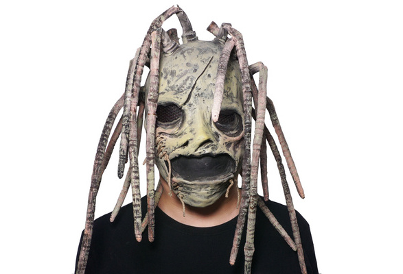 2019 Corey Taylor Full Head Latex Mask Pale Face Hood Dreadlocks Slipknot... 