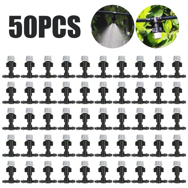 50PCS Automatic Mist Spray Nozzle Sprinkler Garden Agriculture ...