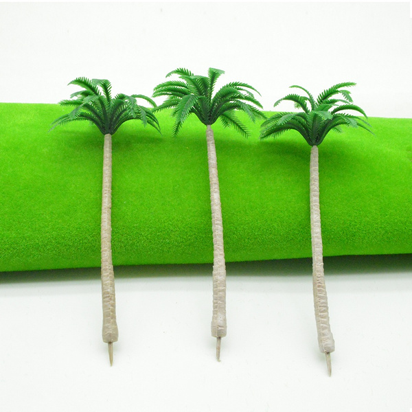 30pcs Scale Model Palm Trees Miniature Coconut Tree for Building Train