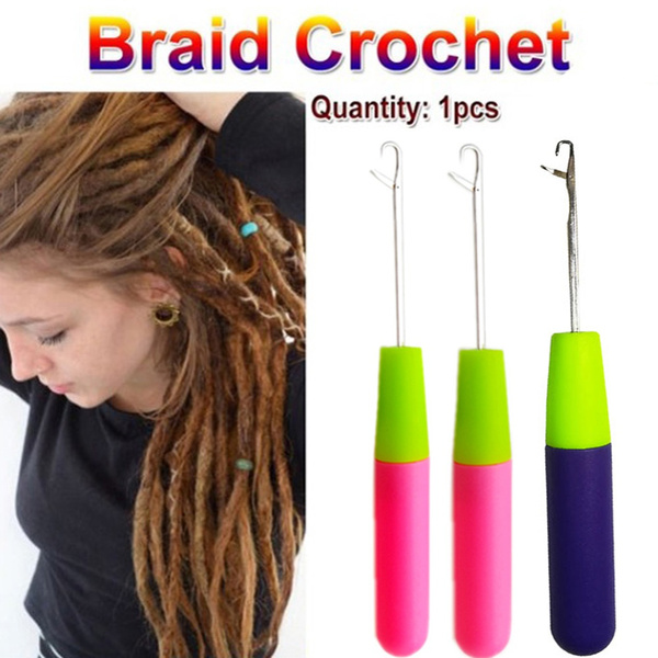Crochet Needles Hair Dreadlock  Plastic Hair Extension Tools