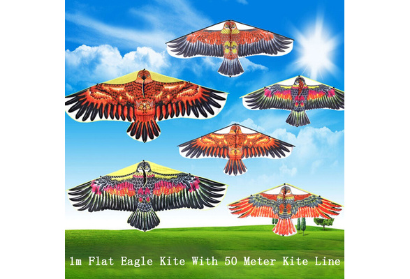 1PC Flat Eagle Bird Kite Children Flying Bird Kites Outdoor Garden Toy S WSO 