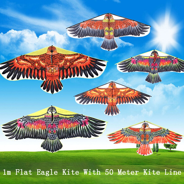 1Pc Flat Eagle Bird Kite Children Flying Bird Kites Outdoor Garden Toy P KW 