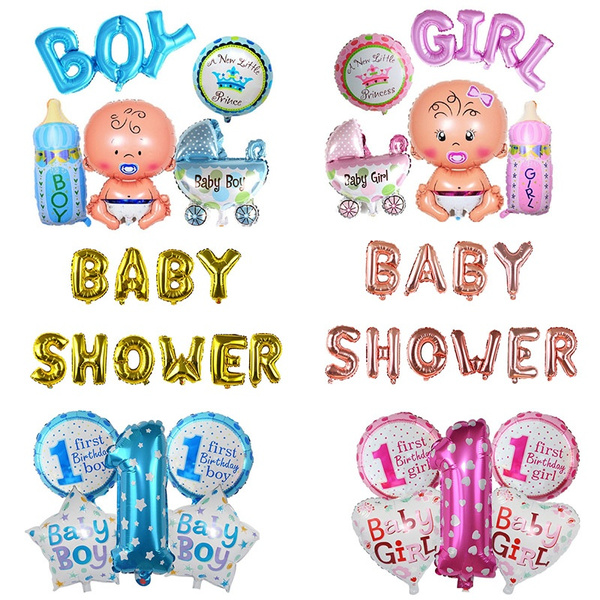 Baby Boy Girl Foil Balloons Baby Shower Christening Party Decorations baloons 