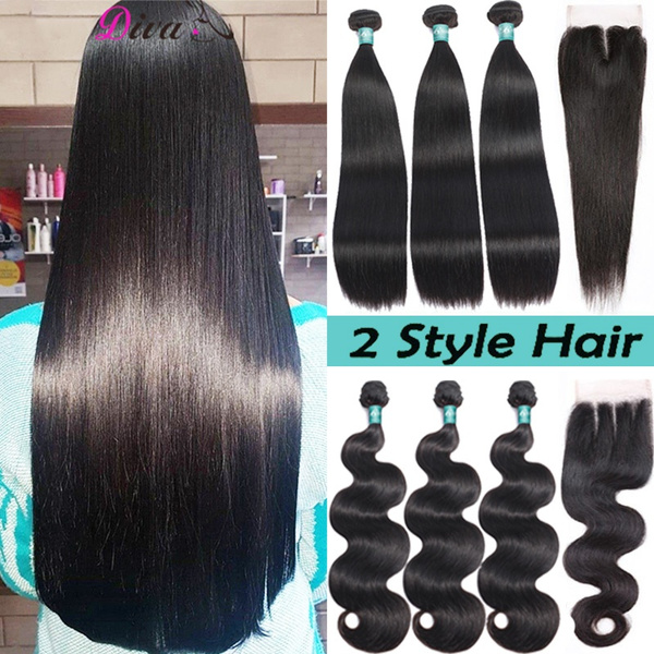 16/18/20/22/24/26/28/30/32 Inch Hair Bundles Brazilian NEW Arrival Straight  & Body Wave Hair Extensions Brazilian Virgin Hair Weave | Wish