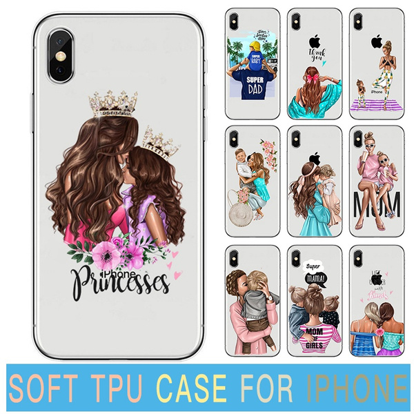 Happy Mother's Day Super Mama Phone Case Girl Queen Soft Phone IPhone 5s 5 Se Iphone 8 8plus IPhone X XR XS XSMAX Iphone 11 Iphone 11pro Ip 11 Promax