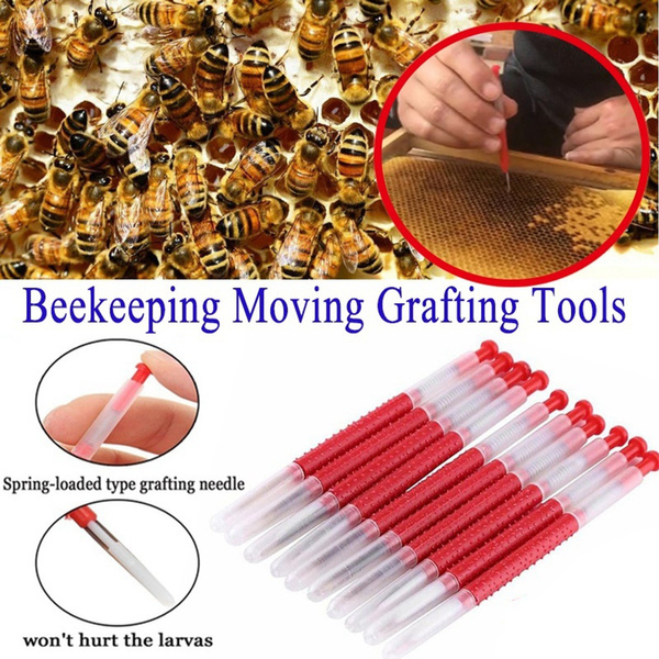 10pcs Beekeepers Beekeeping Equipment Queen Rearing Grafting Tool Retractable 