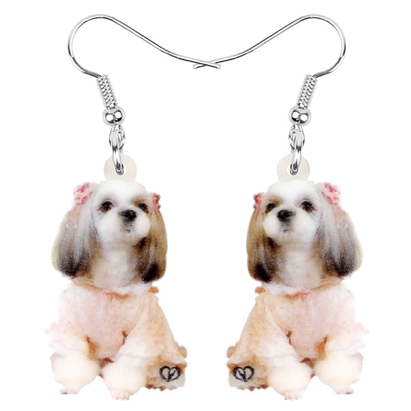 Design 1 of 2 Details about   Shih Tzu Dog  lightweight fun earrings  jewelry FREE SHIPPING 