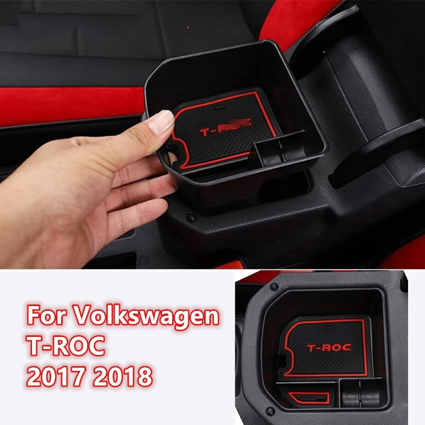 Car Central Console Armrest Plastic Storage Glove Box Interior Stowing  Tidying For Volkswagen VW T-ROC 2017 2018 Decoration