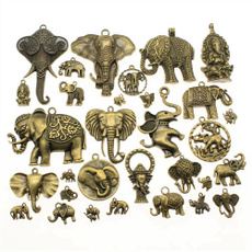 Antique, Jewelry, bronze, Elephant