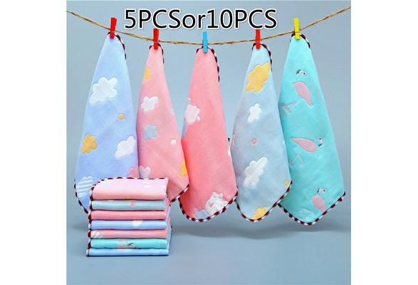 6 layers cotton baby wipe towel 25 x 25cm absorbent and soft baby Towel Face 