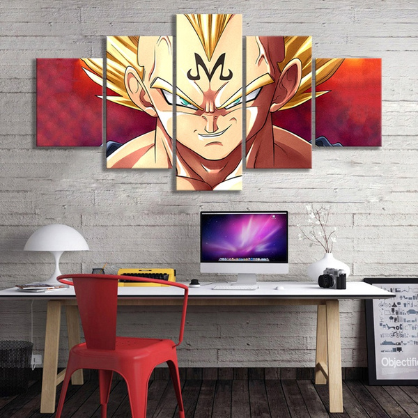 Dragon Ball Z Super Saiyan Anime Canvas Print Painting Wall Art Home Decor 5PCS 