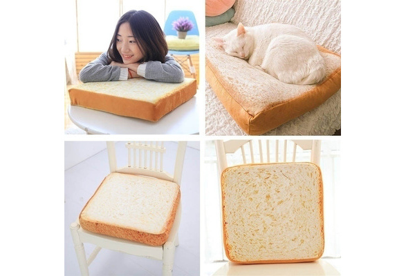 1pc Cartoon Bread Toast Shaped Seat Cushion For Students, Adults