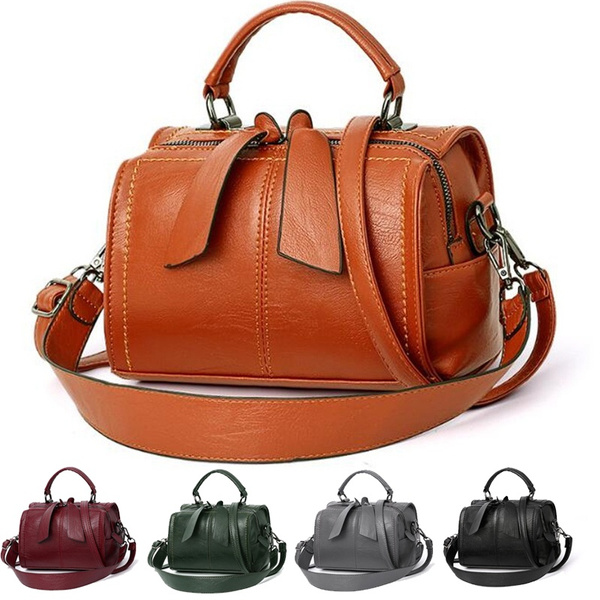 New Women Leather Crossbody Bag Small Messenger Bags Lady Cute Handbags ...