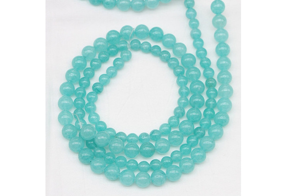 Amazonite Color Lake Blue Natural Stone Round Beads Loose Spacer Bead For Jewelry Making DIY Bracelet 4681012 mm