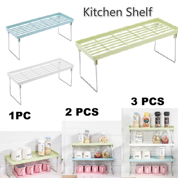 1pc Double Layer Kitchen Storage Rack