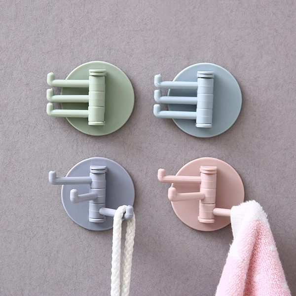 1pcs Plastic Adhesive Hooks Wall Decorative Non-trace Sticky Hooks