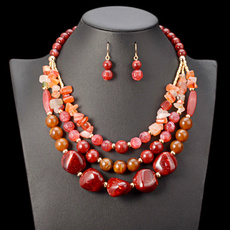 NECKLACE AND EARRING SET, Jewelry Set, Moda, Plastic
