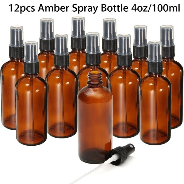 Download 4oz 100ml Amber Glass Mist Spray Bottle Container Essential Oil Perfume Aromatherapy Sprayer Wish