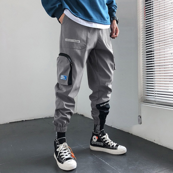 Men Hip_Pop Cargo Pants Multi-pocket 