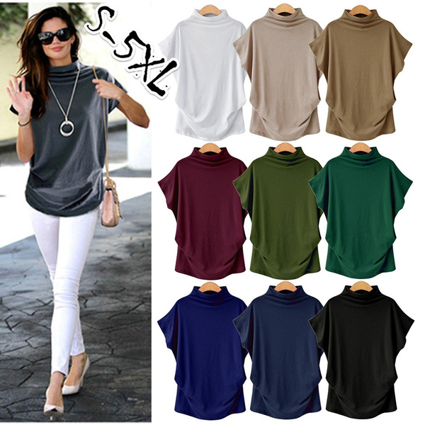 10 Color S-5XL High Quality Plain T Shirt Women Cotton Elastic Basic T ...