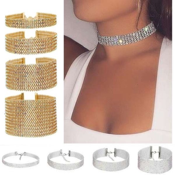 diamond collar necklace women's