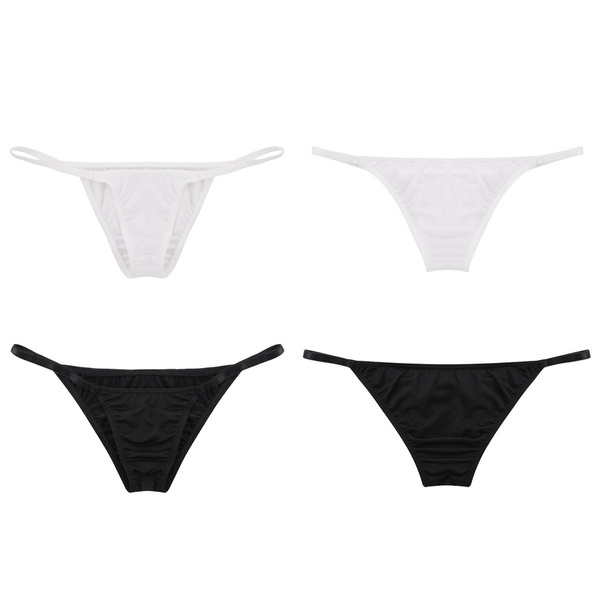 Women's See Through Super Low Waist Micro G-String Thongs Mini Bikini ...