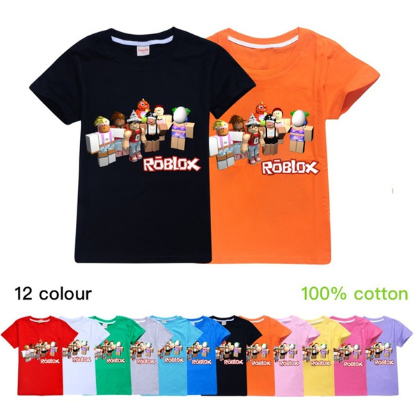 Summer Cool Tshirt Kids Casual Short Sleeve Tshirt Roblox Printed Loose Comfortable Oneck Tshirt Wish - roblox shirt api