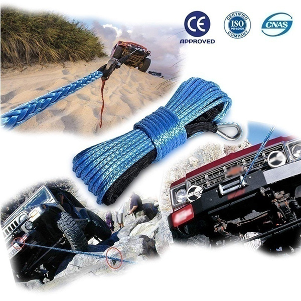 1/2'' X 92ft Synthetic Winch Rope, 31,500 Lbs Winch Rope Cable Kit, Winch Lin - View #14