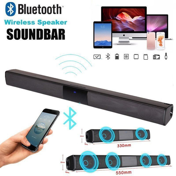 Sound Bar, Sound Bar for TV, Soundbar with Builtin Subwoofer, Wired Wireless Bluetooth 5.0