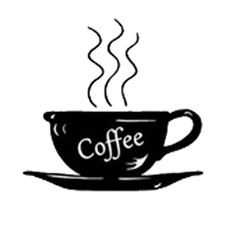 Kaffee, art, Wohnkultur, wallartsticker