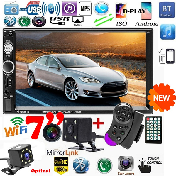 Auto Radio 2 Din Car Multimedia Player 7''Touch Screen MP5 Autoradio Stereo  Support Rear View Camera for IPhone/Android Mirror Link HD FM/USB/AUX RC SD  Function