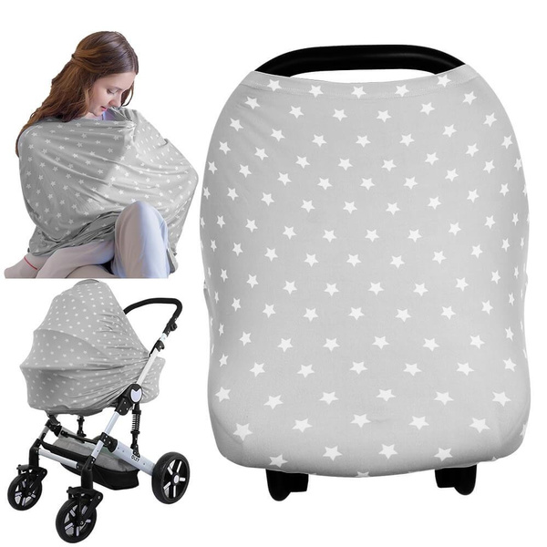 Starry Charm Stroller Covers Perfect Gift for Pregnant Moms Baby Car Seat Canopy Nursing Cover All-in-1 Multi Use Nursing Covers Breastfeeding Scarf Carseat Canopy Shopping Cart Hammock 