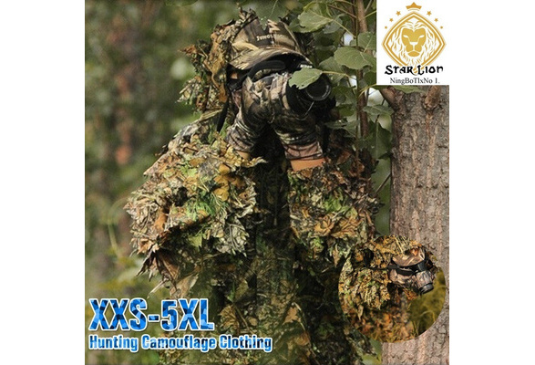 Camouflage 3D Leaf Clothing Hunting Camo Yowie Sniper Archery Ghillie Suit Set