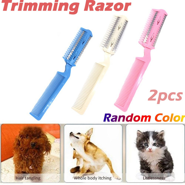 dog brush with razor