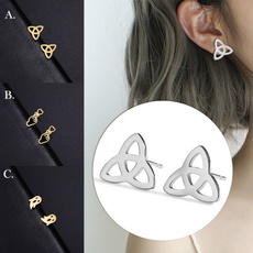 Steel, Black Earrings, Celtic, stainless steel earrings