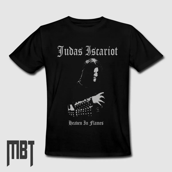 Stearinlys postkontor fedme Judas Iscariot T-Shirt, Judas Iscariot Heaven In Flames Tee Shirt, Metal  Merch, Black Metal Unisex Shirt | Wish