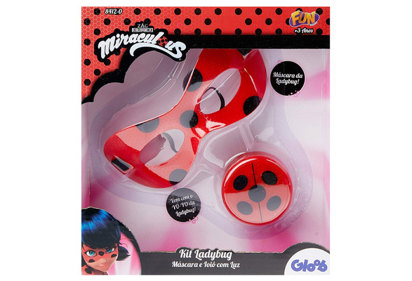 Kit Máscara E Acessórios Miraculous Ladybug 3 Peças - Blanc Toys