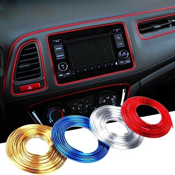 Adhesive Strips for Car Interior Decoration Molding Door Line Air Vent  Panel Direction Flexible Wheel in Car Styling Auto Accessories