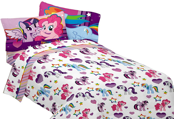 Hasbro My My Little Pony Ponyfied Sheet Set, Twin, Purple | Wish